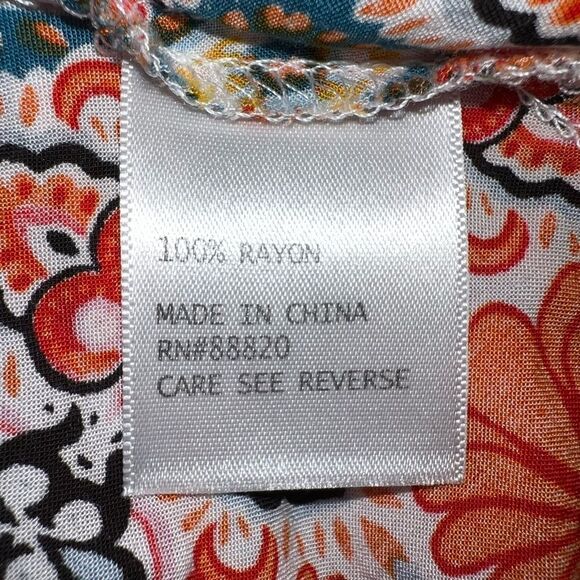 Cynthia Rowley orange and blue print top! - Picture 8 of 8
